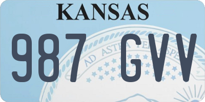 KS license plate 987GVV