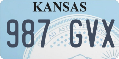 KS license plate 987GVX