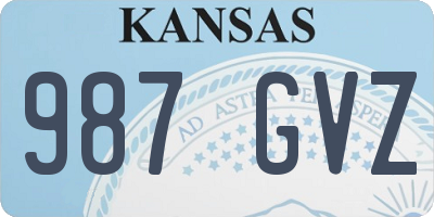 KS license plate 987GVZ