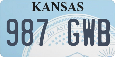KS license plate 987GWB