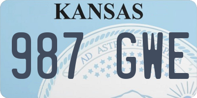 KS license plate 987GWE