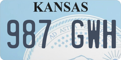 KS license plate 987GWH
