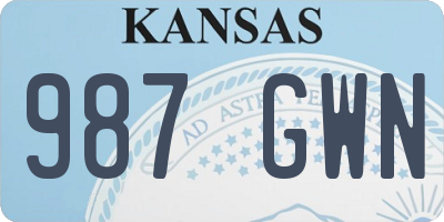 KS license plate 987GWN