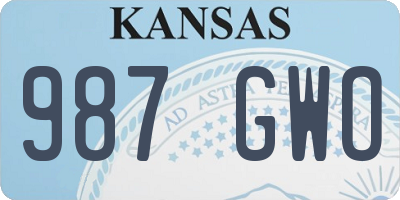 KS license plate 987GWO