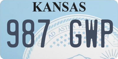 KS license plate 987GWP