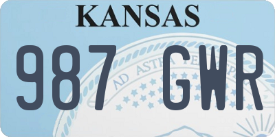 KS license plate 987GWR