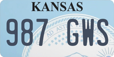 KS license plate 987GWS