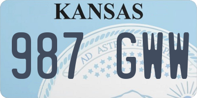 KS license plate 987GWW