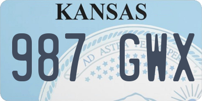 KS license plate 987GWX