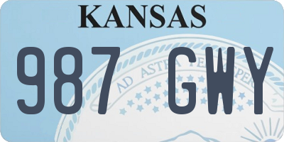 KS license plate 987GWY