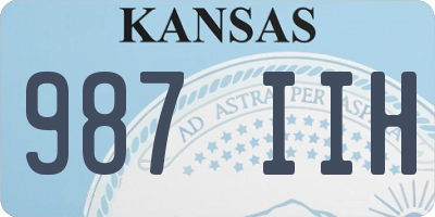 KS license plate 987IIH