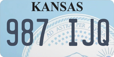 KS license plate 987IJQ