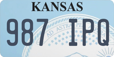 KS license plate 987IPQ