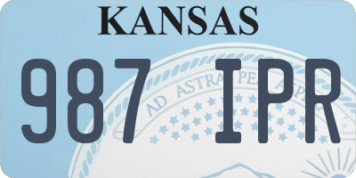 KS license plate 987IPR