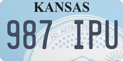 KS license plate 987IPU