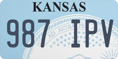 KS license plate 987IPV