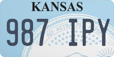 KS license plate 987IPY