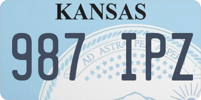 KS license plate 987IPZ