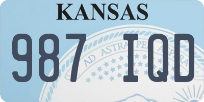 KS license plate 987IQD