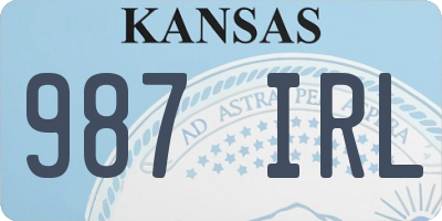 KS license plate 987IRL