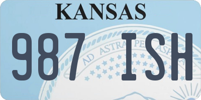 KS license plate 987ISH