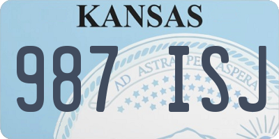 KS license plate 987ISJ