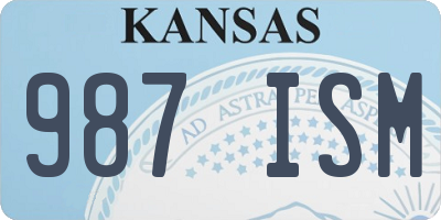 KS license plate 987ISM