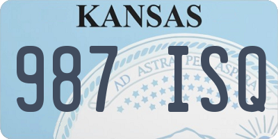 KS license plate 987ISQ