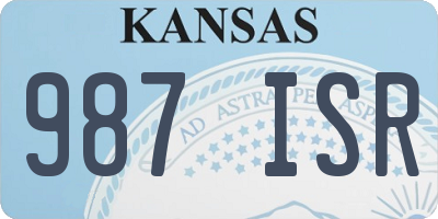 KS license plate 987ISR