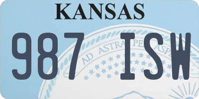 KS license plate 987ISW