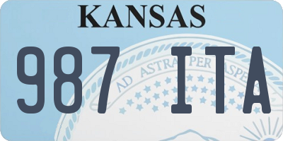 KS license plate 987ITA
