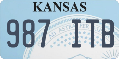 KS license plate 987ITB