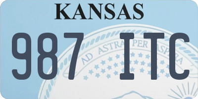 KS license plate 987ITC