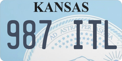 KS license plate 987ITL