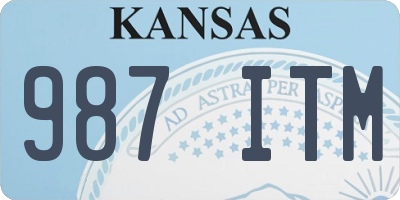 KS license plate 987ITM