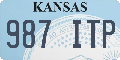 KS license plate 987ITP