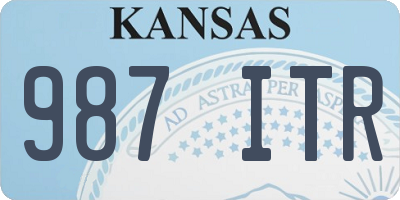 KS license plate 987ITR