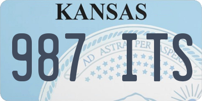 KS license plate 987ITS