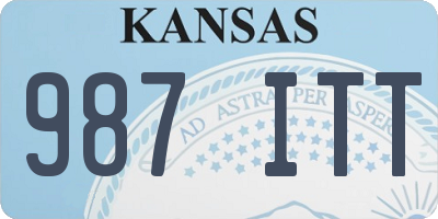 KS license plate 987ITT