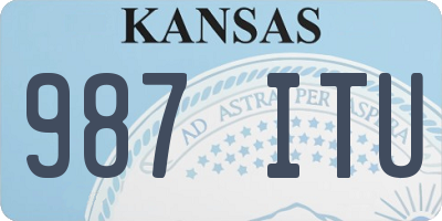 KS license plate 987ITU