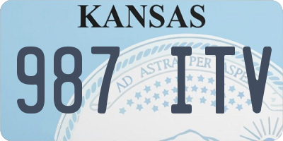 KS license plate 987ITV