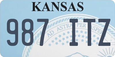 KS license plate 987ITZ