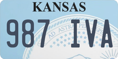 KS license plate 987IVA
