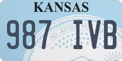 KS license plate 987IVB