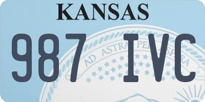 KS license plate 987IVC