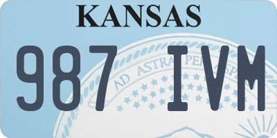 KS license plate 987IVM