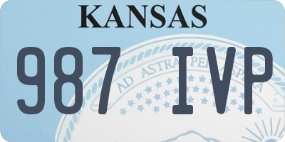 KS license plate 987IVP