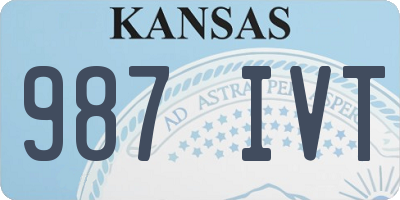 KS license plate 987IVT