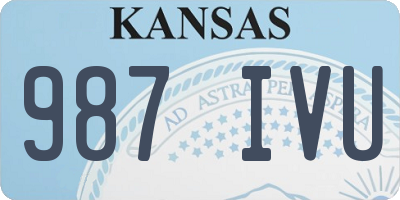KS license plate 987IVU