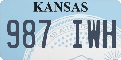 KS license plate 987IWH